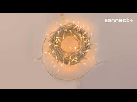Lichterkette Connect+ 12 m, 120 LEDs warmweiß und kaltweiß, transparentes Kabel, Erweiterbar 2