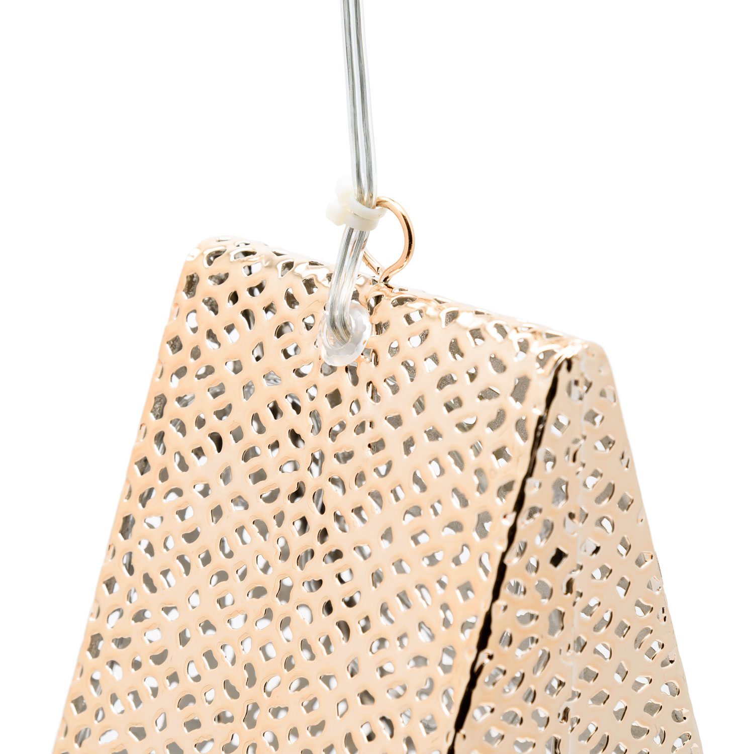 Estrella de metal perforado champagne Ø 40cm, led blanco cálido 4 Estrella de metal perforado champagne Ø 40cm, led blanco cálido 4