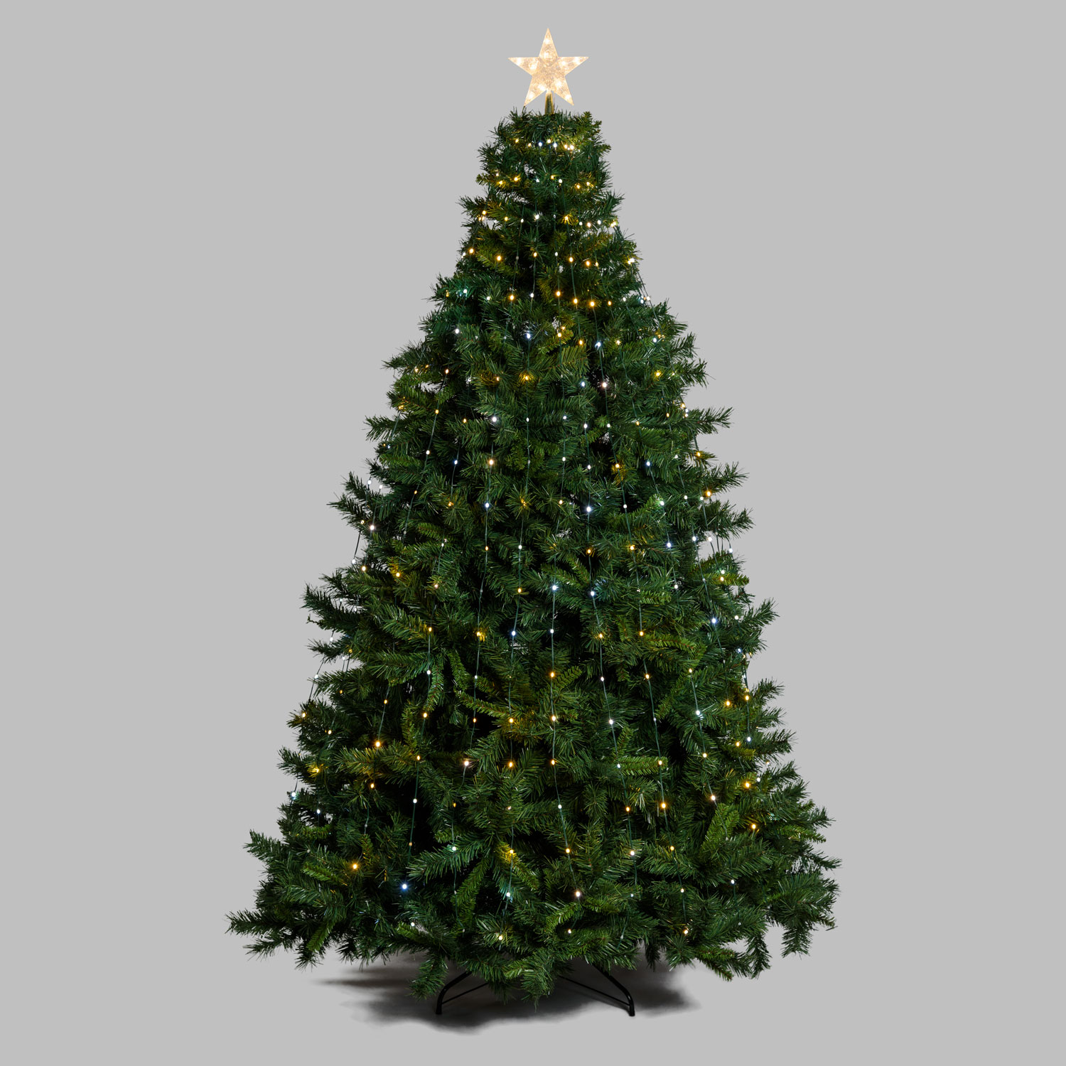 Manteau de lumière pour sapin de Noël h. 195 cm, 440 gouttes de lumière Blanc Chaud et Blanc Froid 7 Manteau de lumière pour sapin de Noël h. 195 cm, 440 gouttes de lumière Blanc Chaud et Blanc Froid 7