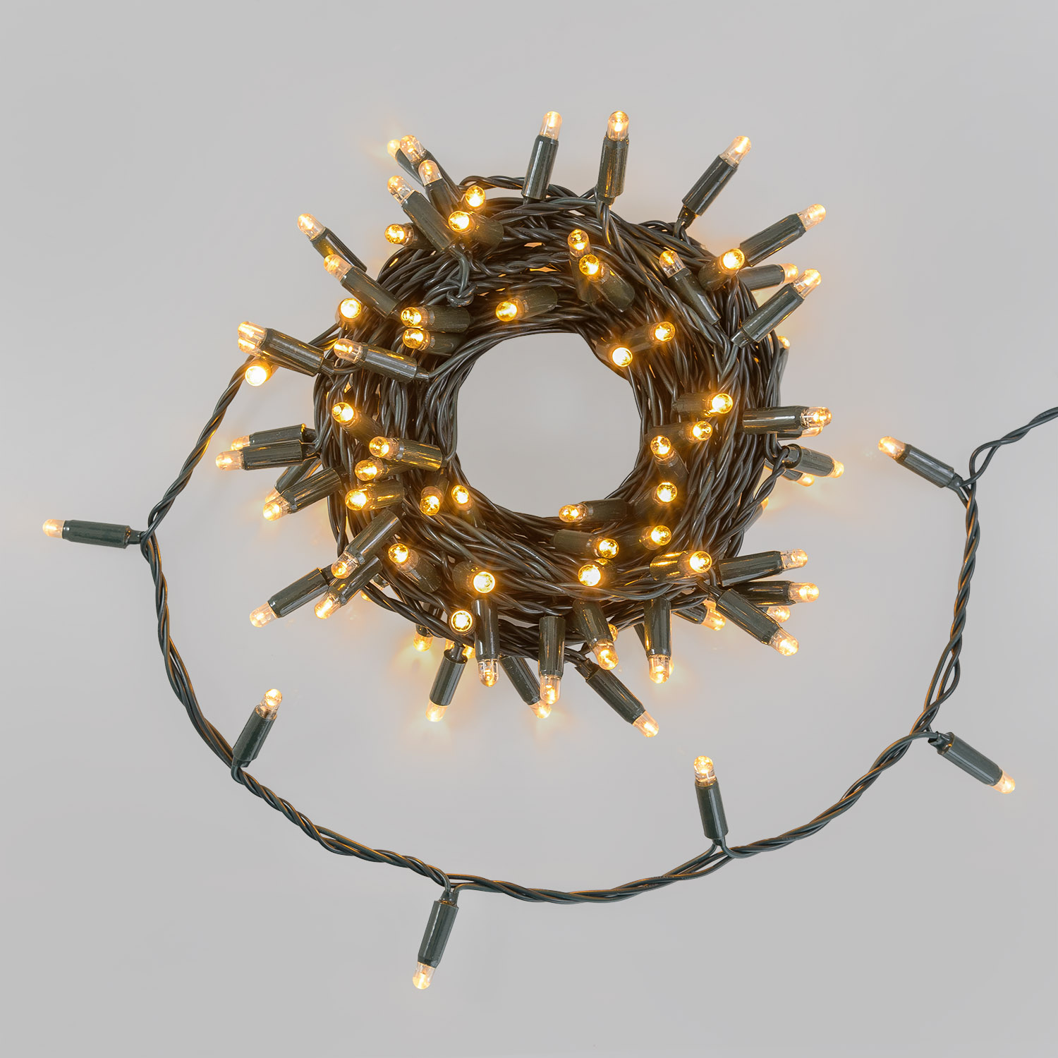 Lichterkette Connect ProLine 36V, 12 m, 120 Maxiled warmweiß, grünes Kabel, erweiterbar Lichterkette Connect ProLine 36V, 12 m, 120 Maxiled warmweiß, grünes Kabel, erweiterbar