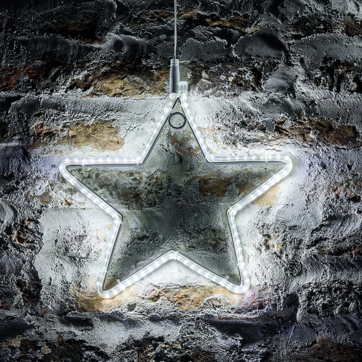 Estrella tubo ultraluminoso Ø 30 cm, led blanco frío 4 Estrella tubo ultraluminoso Ø 30 cm, led blanco frío 4