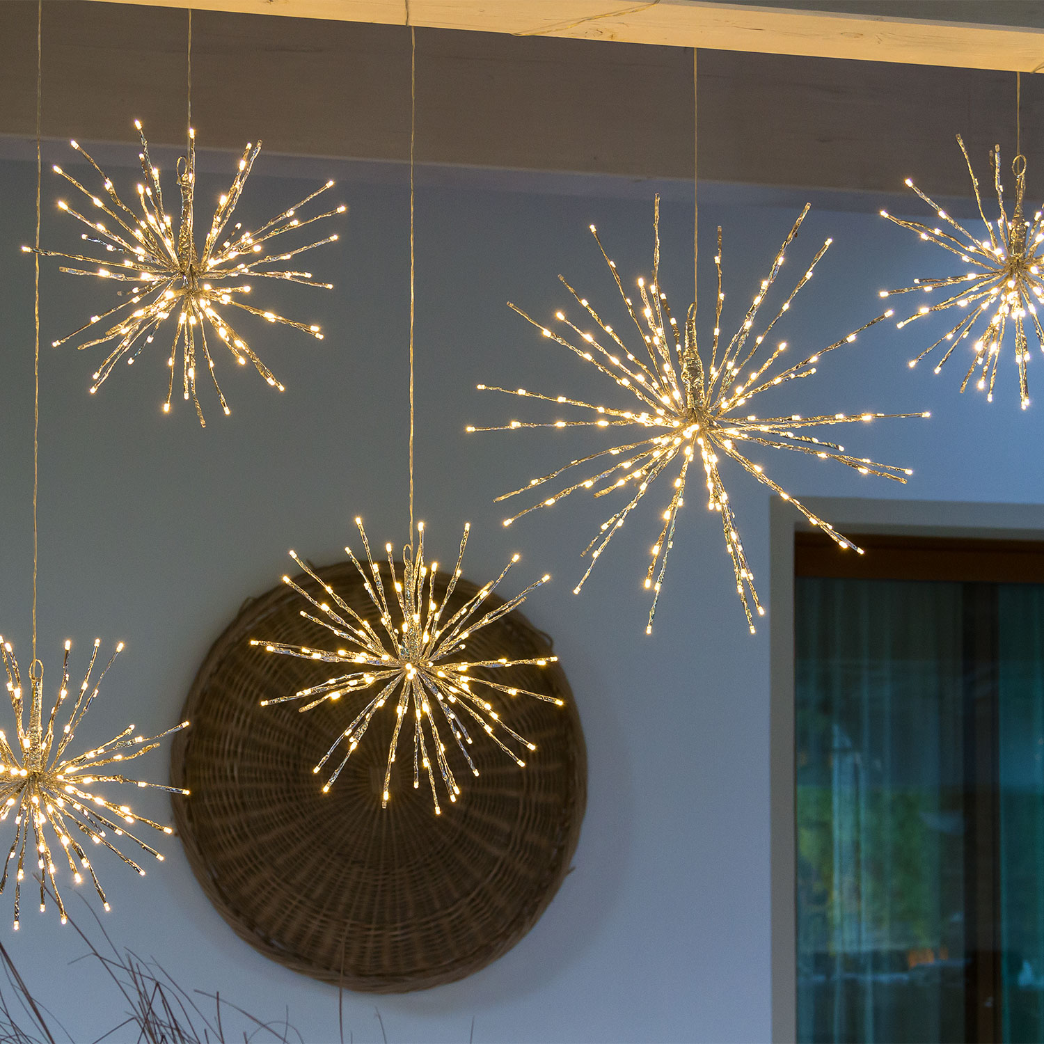 Silberner TWIGball, h 60 cm, 200 LEDs warmweiß 7 Silberner TWIGball, h 60 cm, 200 LEDs warmweiß 7