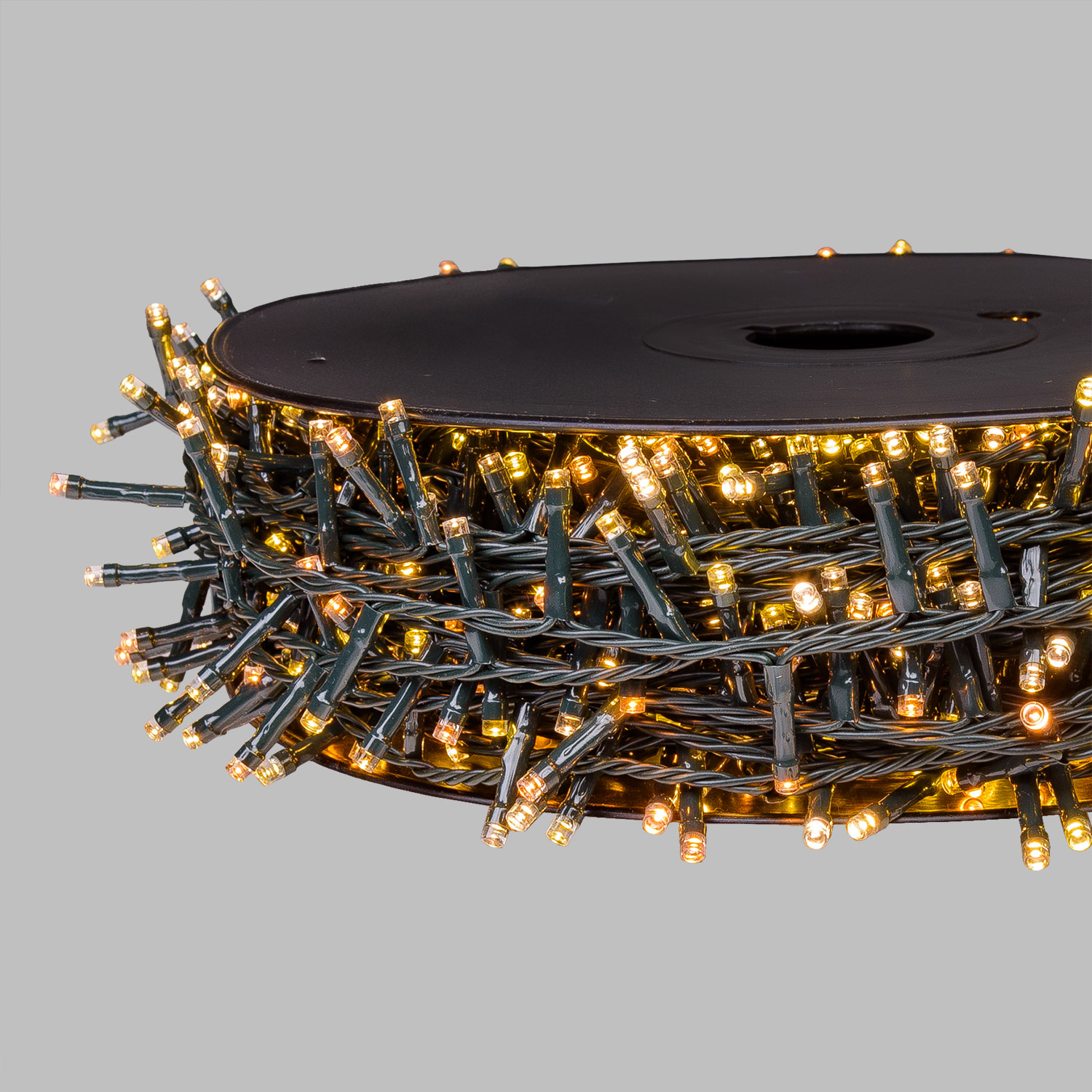 Guirnalda 60,5 m, 1500 led Multi blanco cálido, cable verde 4