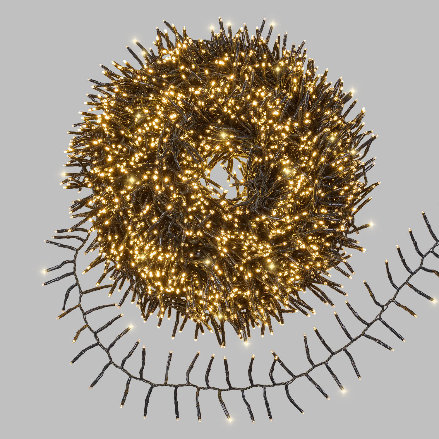Catena Festone 45 m, 3000 miniled bianco caldo, cavo verde Catena Festone 45 m, 3000 miniled bianco caldo, cavo verde