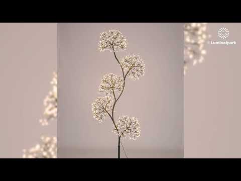 Schwarzer Baum RICCO mit 5 Straußzweigen, Höhe 1,70 m, 1800 warmweiße MicroLEDs, für den Innenbereich 2