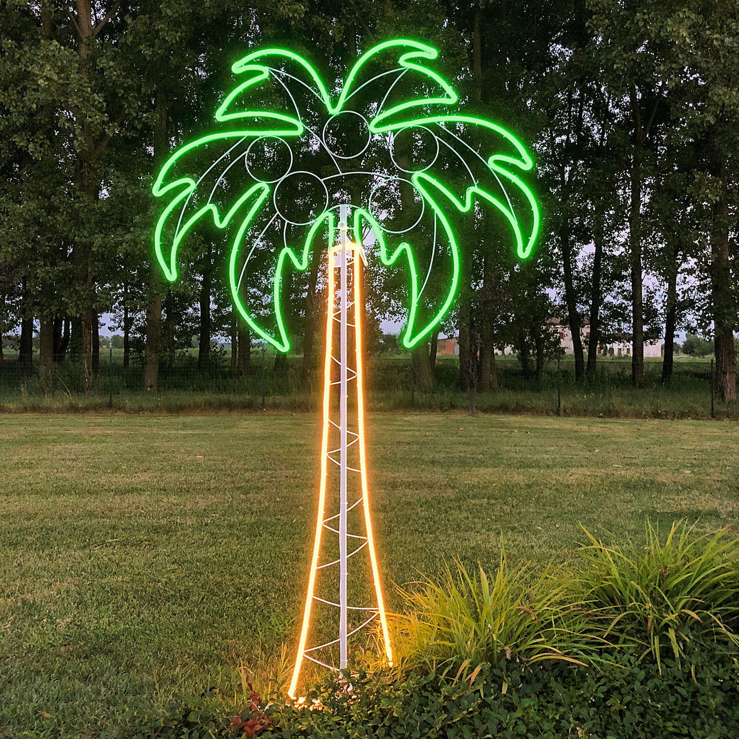 Figura Palmera, manguera efecto neón, 200 cm, 1078 led blanco cálido y verde 6 Figura Palmera, manguera efecto neón, 200 cm, 1078 led blanco cálido y verde 6