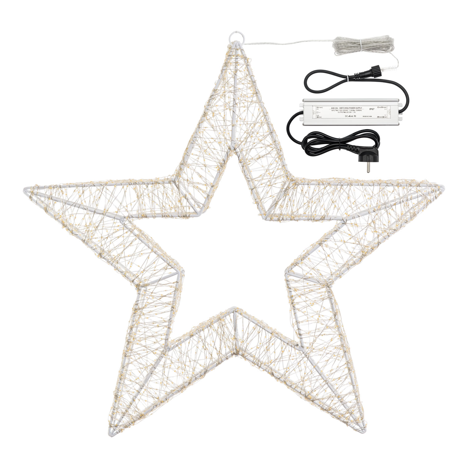Ø 75 cm, White Star 3D, Warm White and White MicroEDs, for indoor use 3 Ø 75 cm, White Star 3D, Warm White and White MicroEDs, for indoor use 3