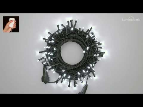 Smart Connect Lichterkette, 10 m, 100 LEDs kaltweiß, grünes Kabel 2 Smart Connect Lichterkette, 10 m, 100 LEDs kaltweiß, grünes Kabel 2
