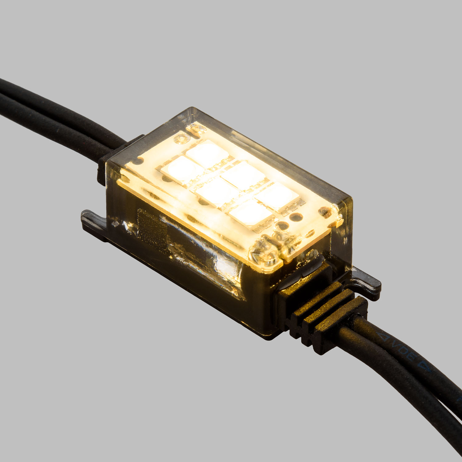 Guirnalda 10 m, 10 estrobos led blanco cálido, cable negro, prolongable 5 Guirnalda 10 m, 10 estrobos led blanco cálido, cable negro, prolongable 5