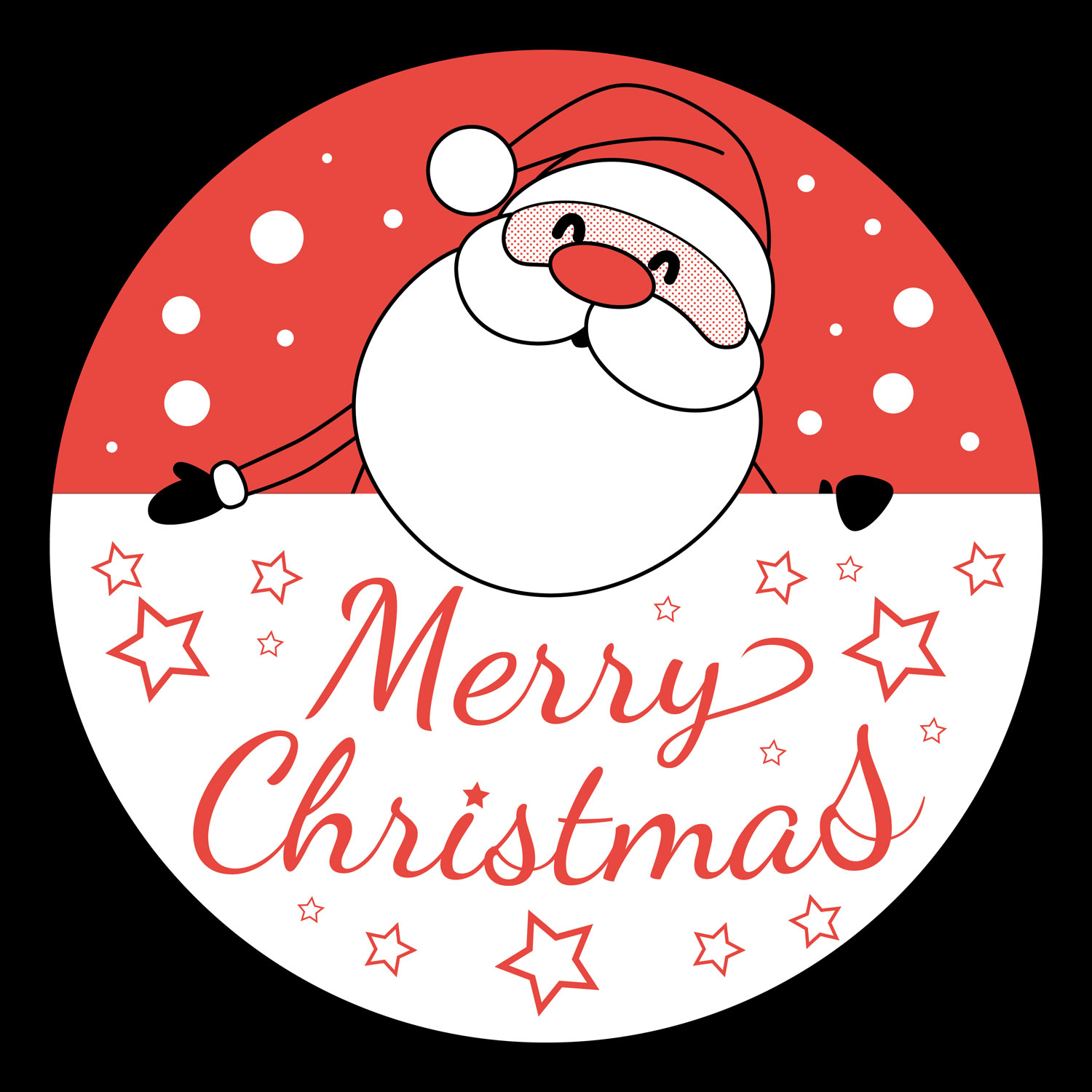 Gobo Babbo Merry Christmas per proiettori professionali, Ø37-23 mm Gobo Babbo Merry Christmas per proiettori professionali, Ø37-23 mm