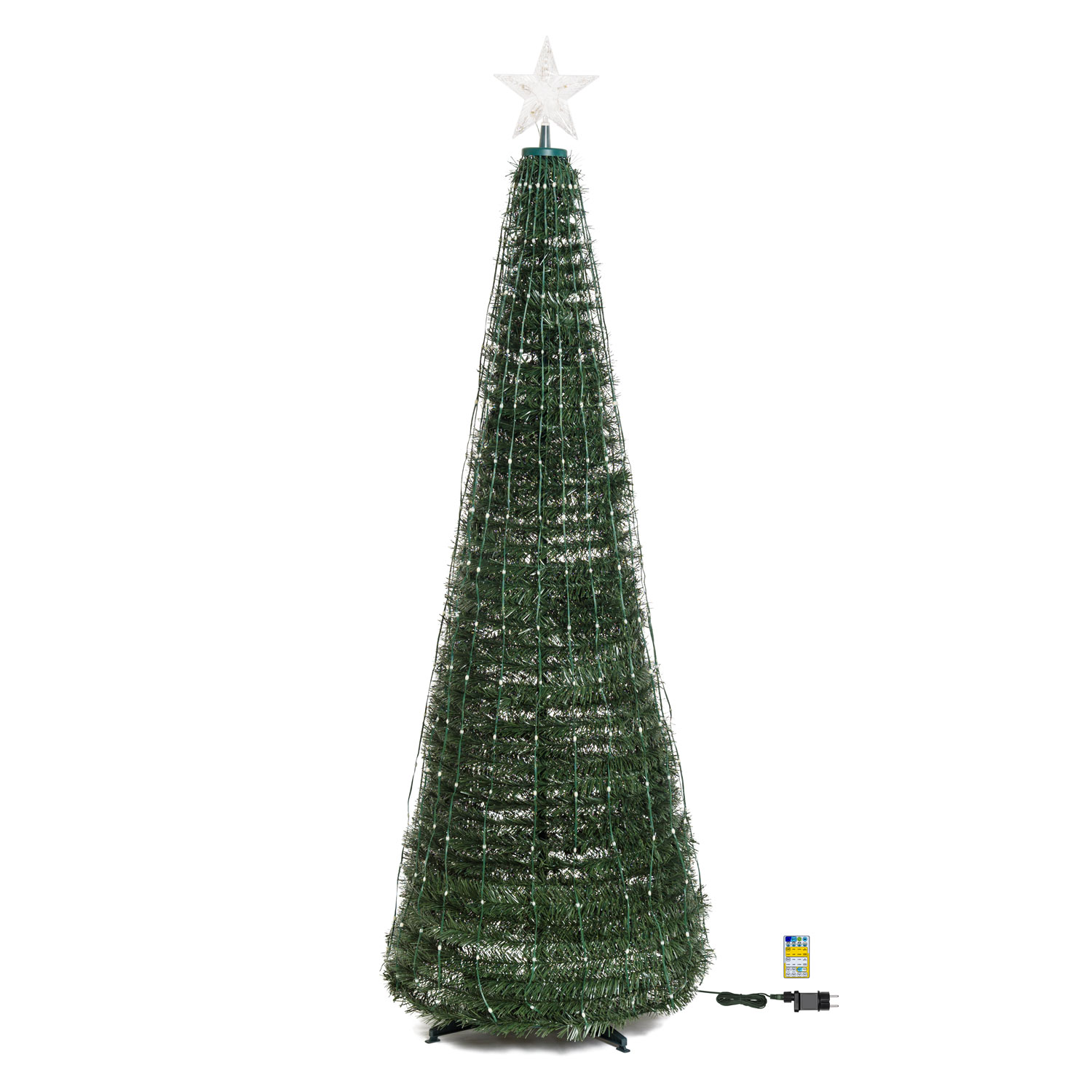 Arbre conique repliable h. 180 cm, Gouttes de lumière Blanc Chaud et Blanc Froid 9 Arbre conique repliable h. 180 cm, Gouttes de lumière Blanc Chaud et Blanc Froid 9
