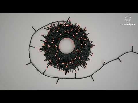 Guirlande 25,7 m, 360 miniled orange, câble vert 2 Guirlande 25,7 m, 360 miniled orange, câble vert 2