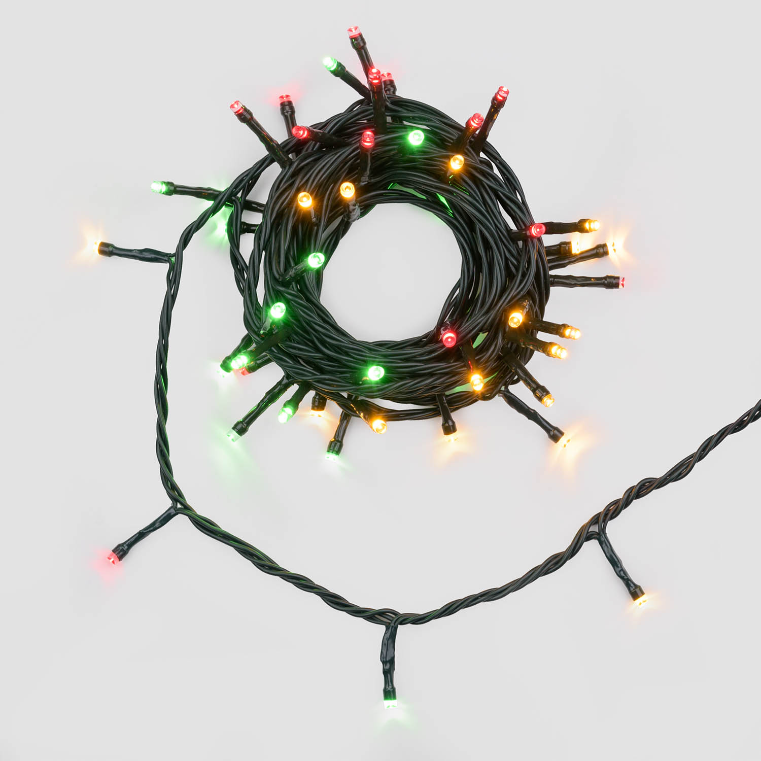 Lichterkette Connect+ 5 m, 50 LEDs Multicolor Ice, grünes Kabel, verlängerbar Lichterkette Connect+ 5 m, 50 LEDs Multicolor Ice, grünes Kabel, verlängerbar