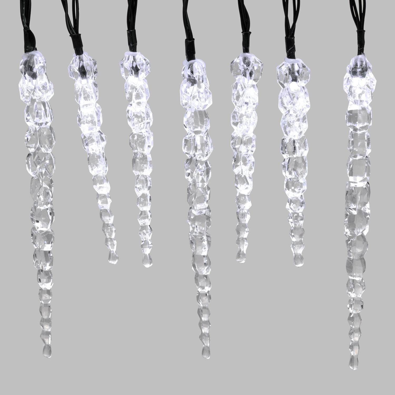 Dekolichterkette 8 m, 40 LED-Eiszapfen kaltweiß 6 Dekolichterkette 8 m, 40 LED-Eiszapfen kaltweiß 6