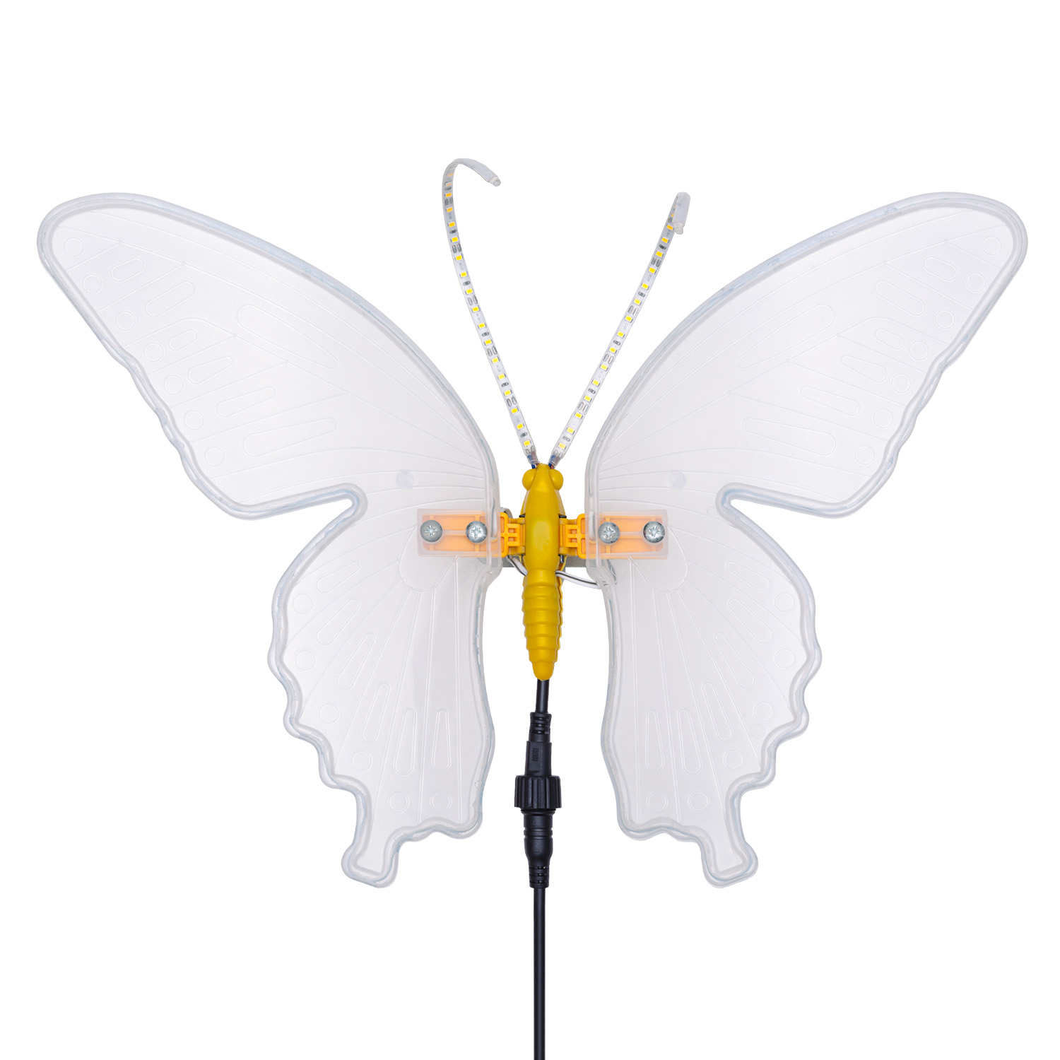 Farfalla in tubo ultraluminoso, 43 cm, 244 led bianco caldo 3