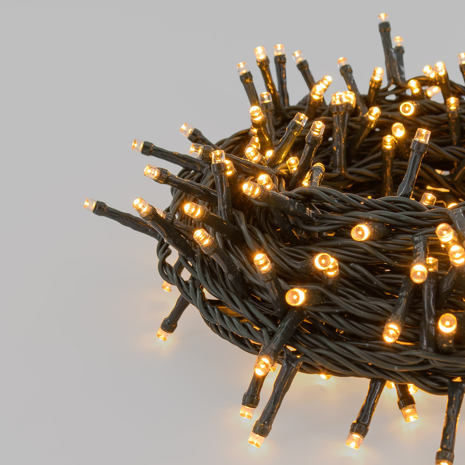 25m Warm White Connect+ String Lights, 500 LEDs, green cable, connectable 2 25m Warm White Connect+ String Lights, 500 LEDs, green cable, connectable 2