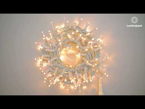 Lichterkette 10 m, 200 MaxiLEDs warmweiß, weißes Kabel 2 Lichterkette 10 m, 200 MaxiLEDs warmweiß, weißes Kabel 2