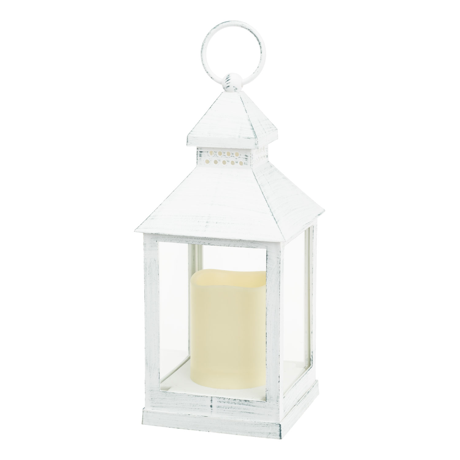 Farol Vintage con vela Led h. 24 cm 12 Farol Vintage con vela Led h. 24 cm 12