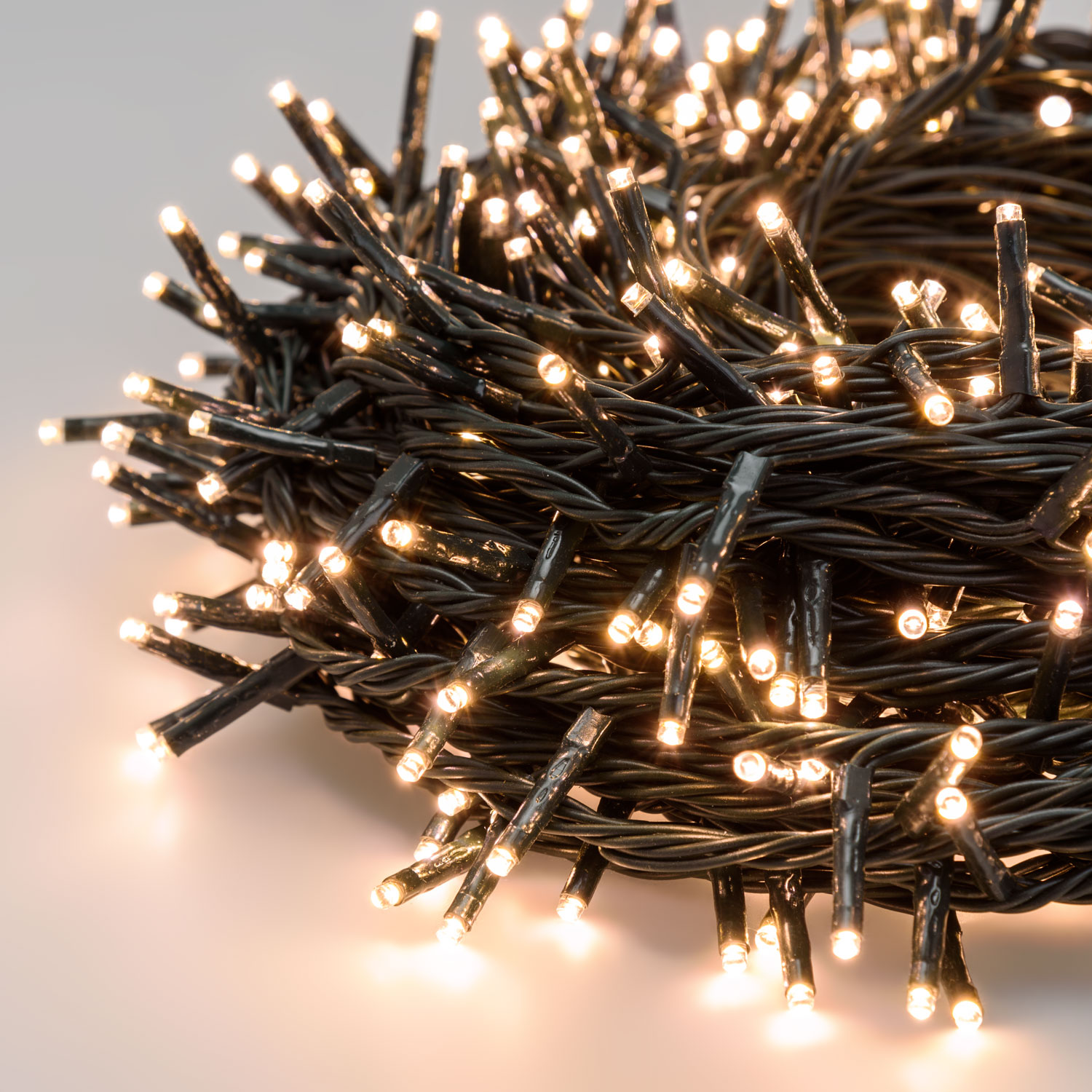 Lichterkette, 25 m lang, mit 500 warmweißen Soft-Mini-LEDs und grünem Kabel 6 Lichterkette, 25 m lang, mit 500 warmweißen Soft-Mini-LEDs und grünem Kabel 6