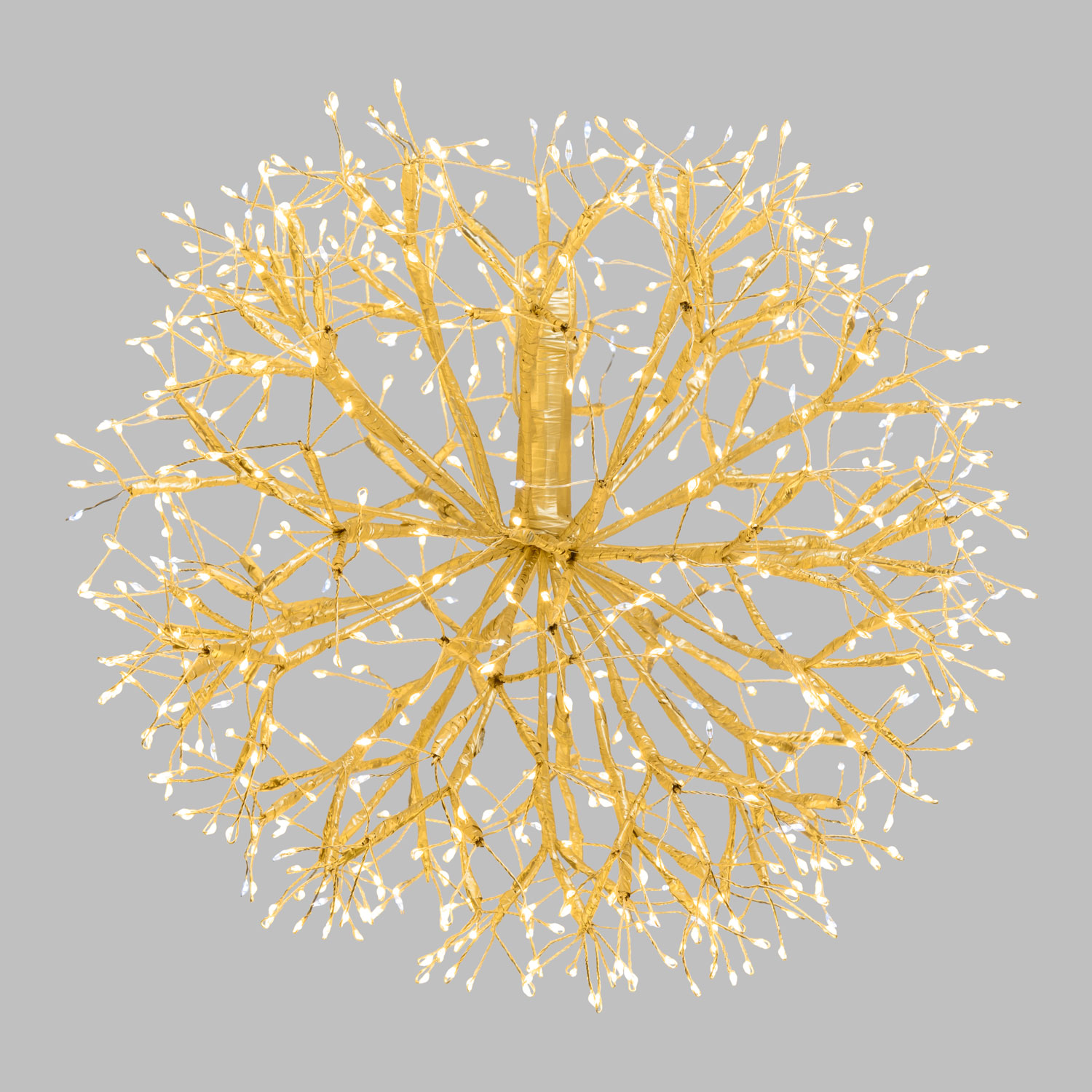 Sphère lumineuse RICCO avec branches Champagne, Ø 40 cm, 576 microled blanc chaud et blanc froid, intérieur 7 Sphère lumineuse RICCO avec branches Champagne, Ø 40 cm, 576 microled blanc chaud et blanc froid, intérieur 7