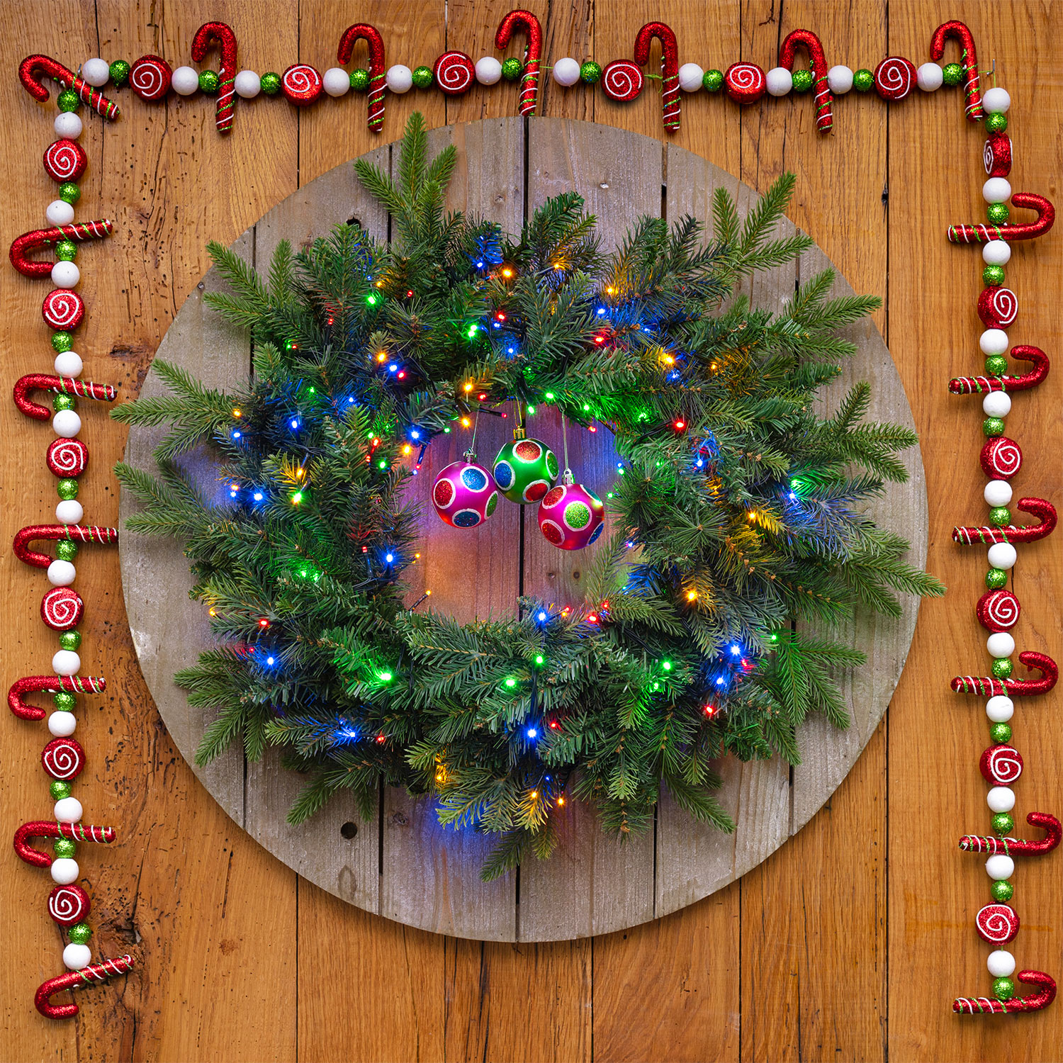 Catena a batteria con power bank 10 m, 200 miniled multicolor, cavo verde 5 Catena a batteria con power bank 10 m, 200 miniled multicolor, cavo verde 5