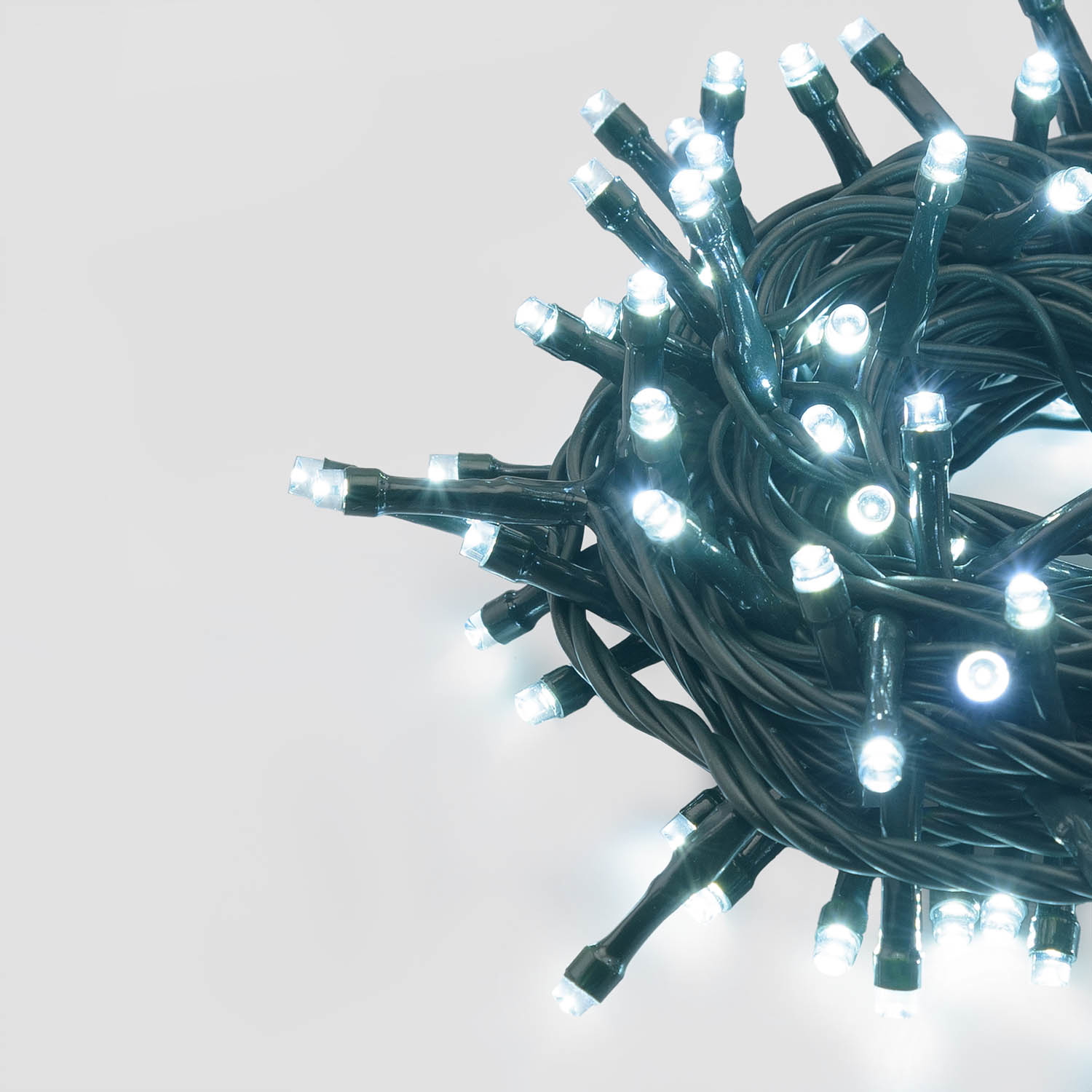 Guirlande Connect+ 5 m, 100 led blanc froid, câble vert, prolongeable 2 Guirlande Connect+ 5 m, 100 led blanc froid, câble vert, prolongeable 2