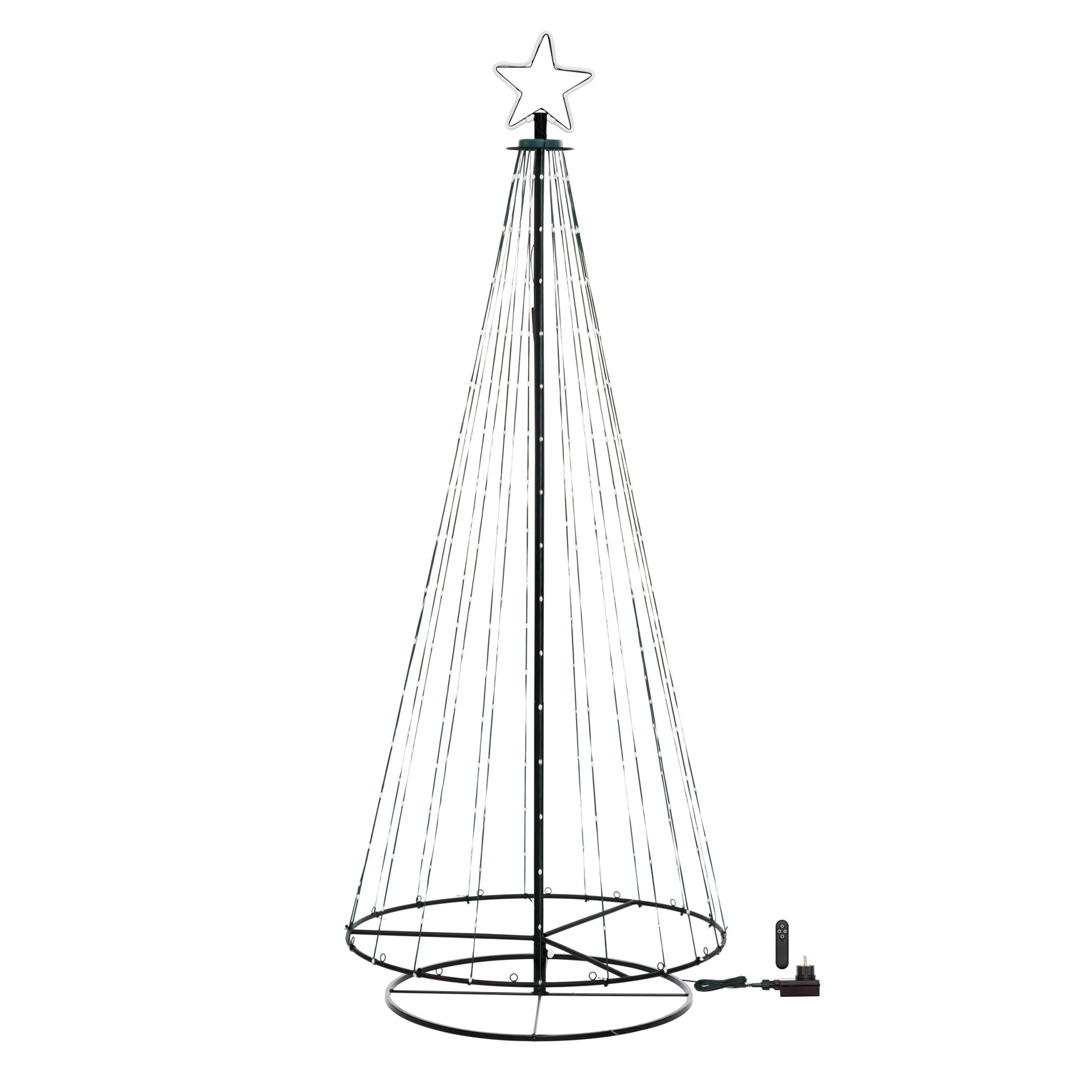 h 200 cm, 304 LEDs, Foldable Conical Christmas Tree 3 h 200 cm, 304 LEDs, Foldable Conical Christmas Tree 3