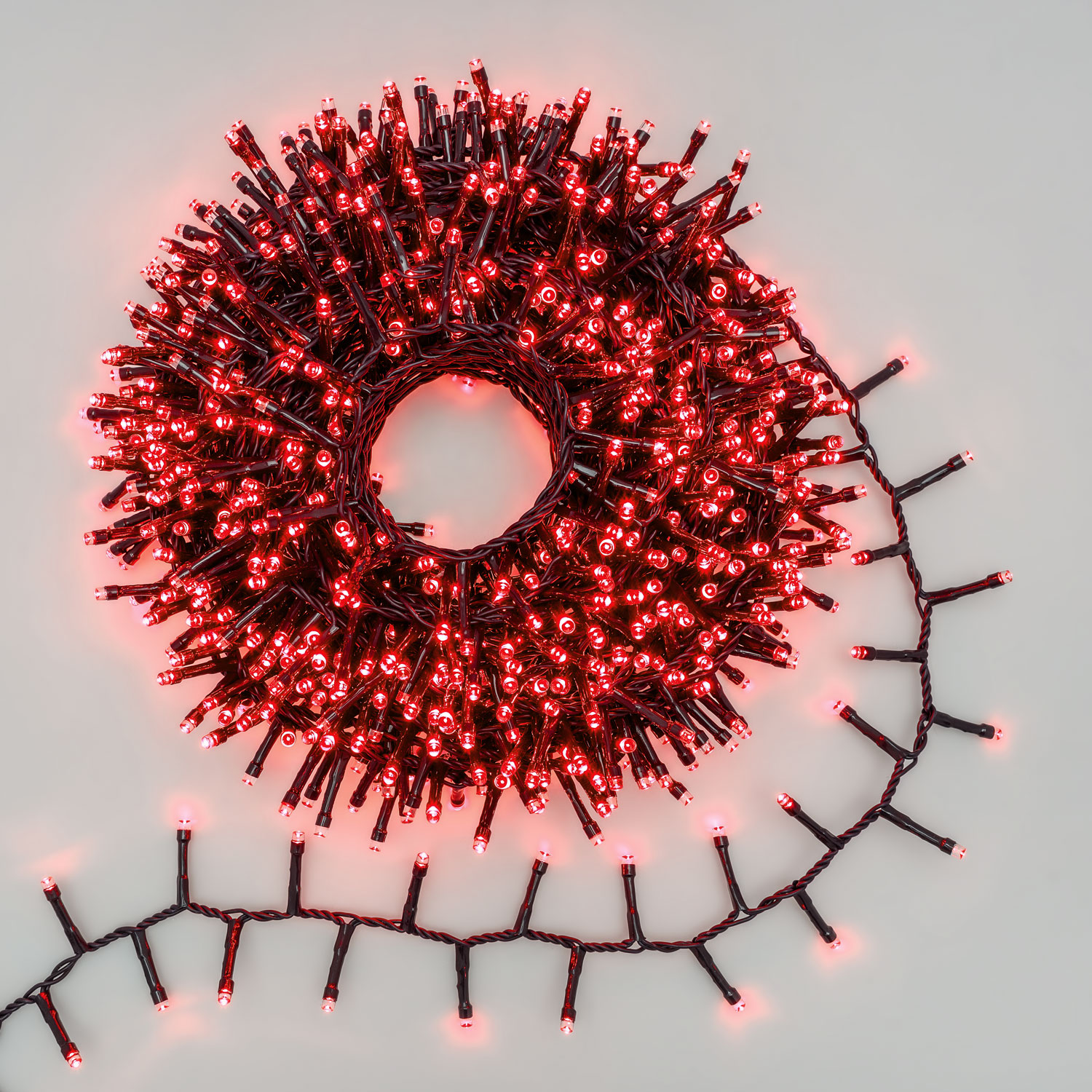 Guirlande lumineuse de 20,5 m, 1000 led rouge, câble vert Guirlande lumineuse de 20,5 m, 1000 led rouge, câble vert