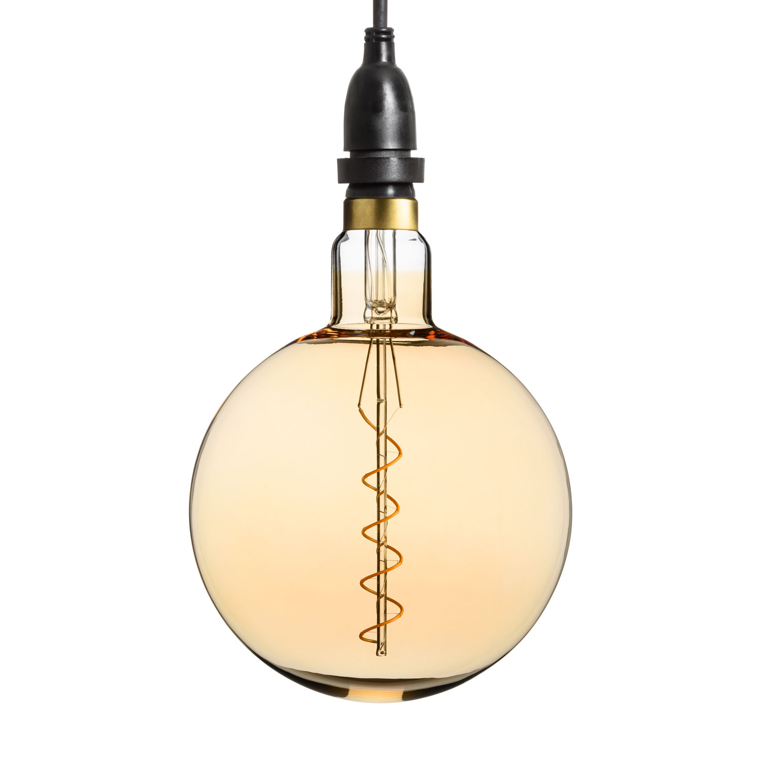 Bombilla de 4W maxi globo espiral Ø 200 mm colgante, 2 metros de cable negro 4 Bombilla de 4W maxi globo espiral Ø 200 mm colgante, 2 metros de cable negro 4