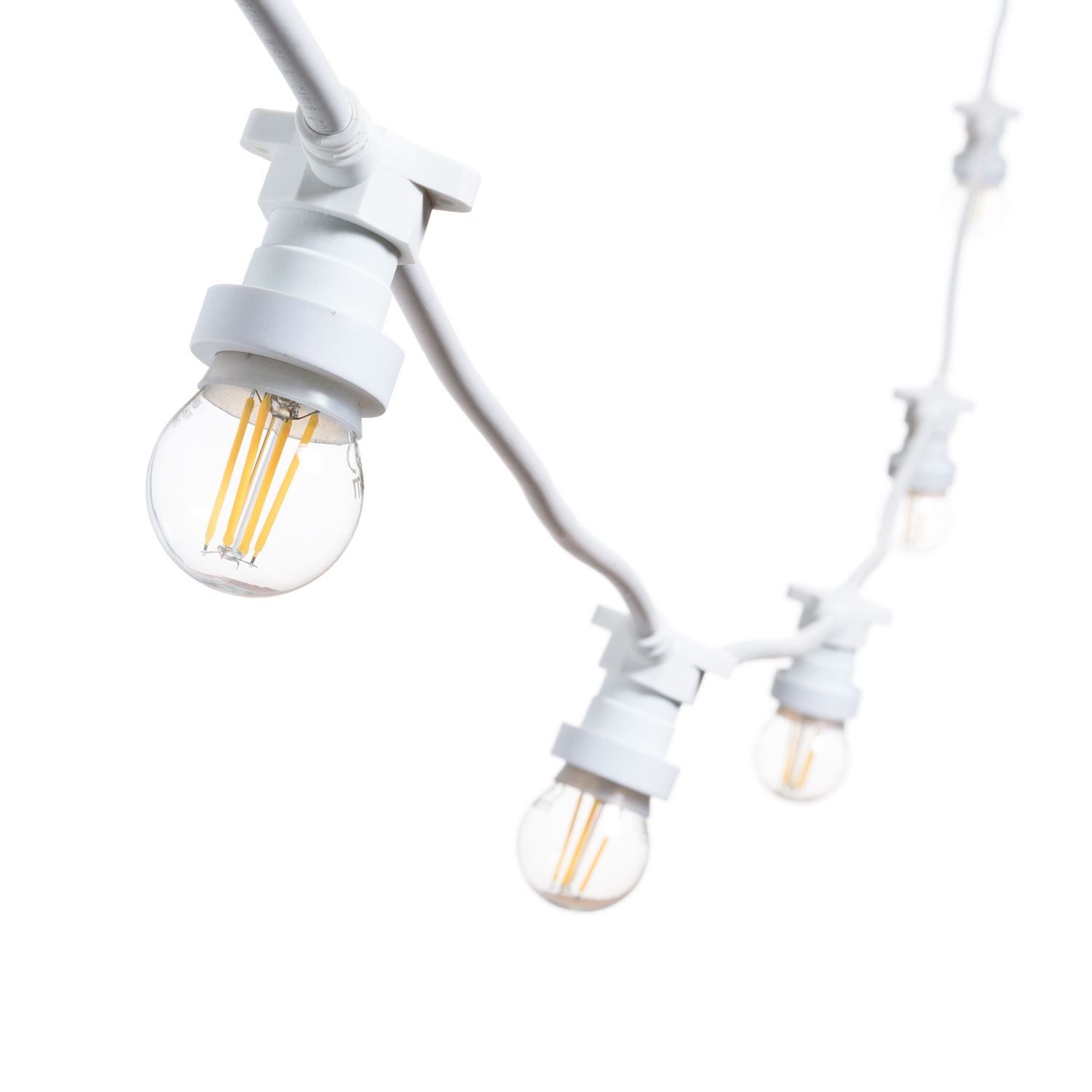 Guirnalda 5m con bombillas led de 4W mini esfera Ø 45mm Guirnalda 5m con bombillas led de 4W mini esfera Ø 45mm