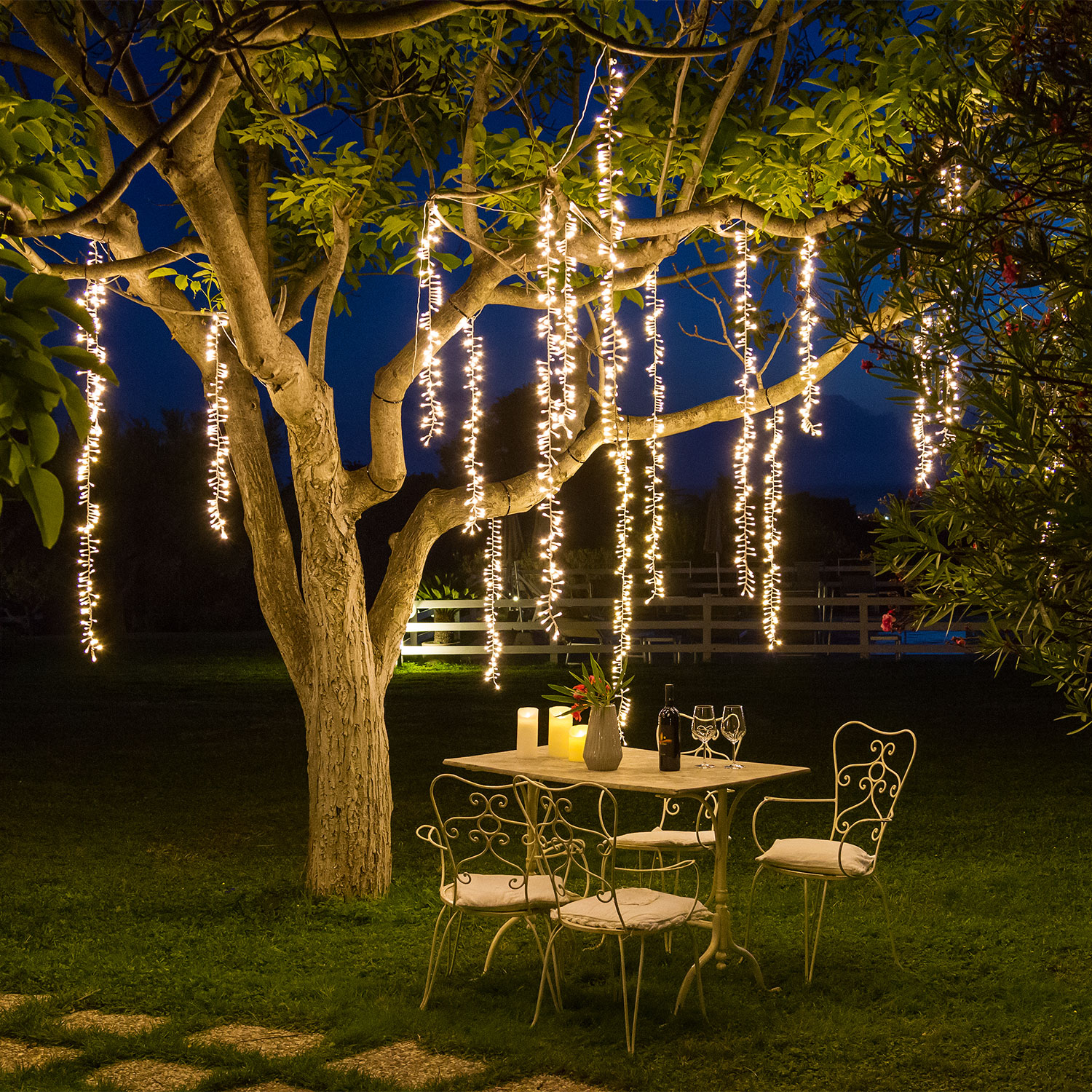 Cascada Smart Connect 3 Festones colgantes, Led blanco cálido 1 Cascada Smart Connect 3 Festones colgantes, Led blanco cálido 1
