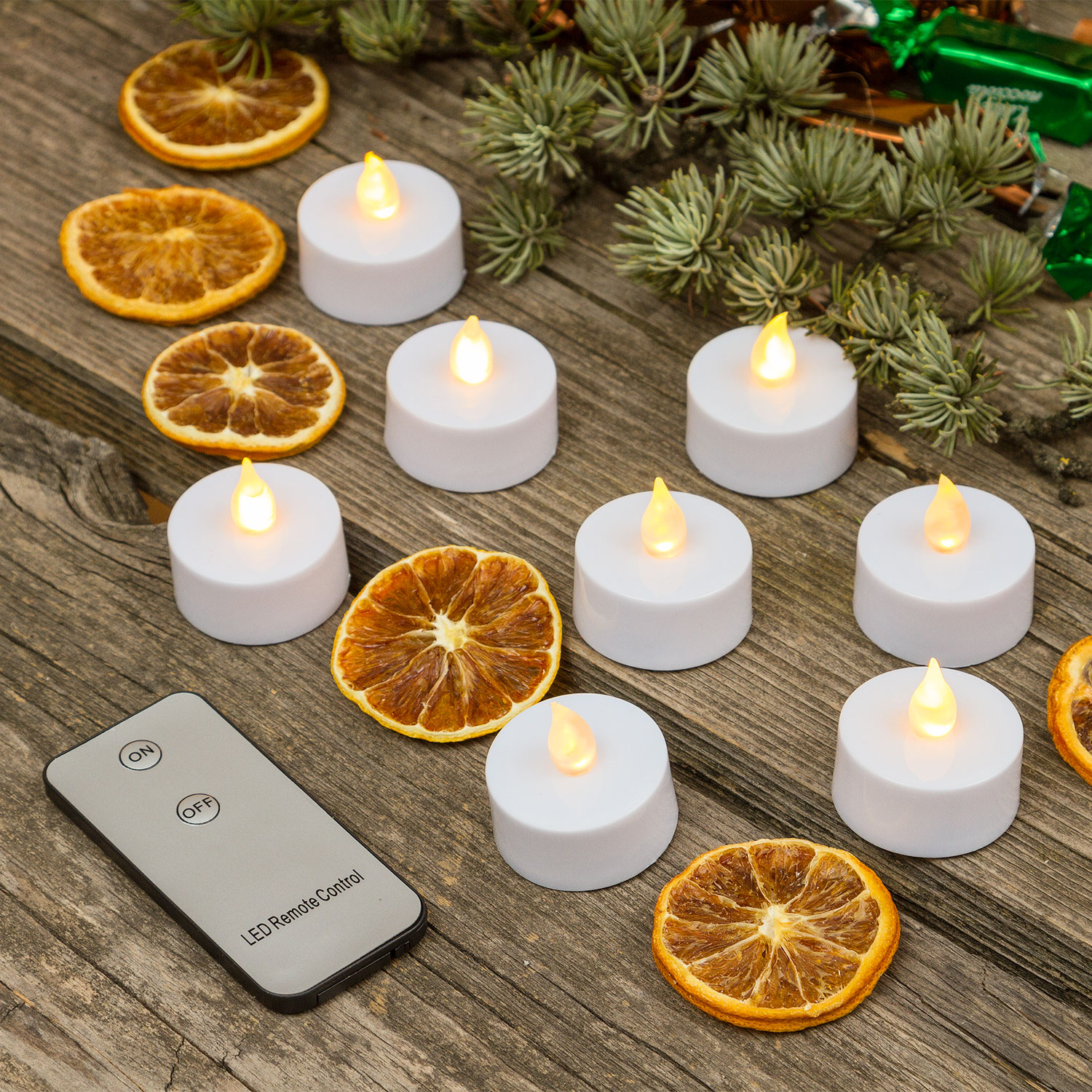 Velas Led de té con mando (set de 8) Velas Led de té con mando (set de 8)