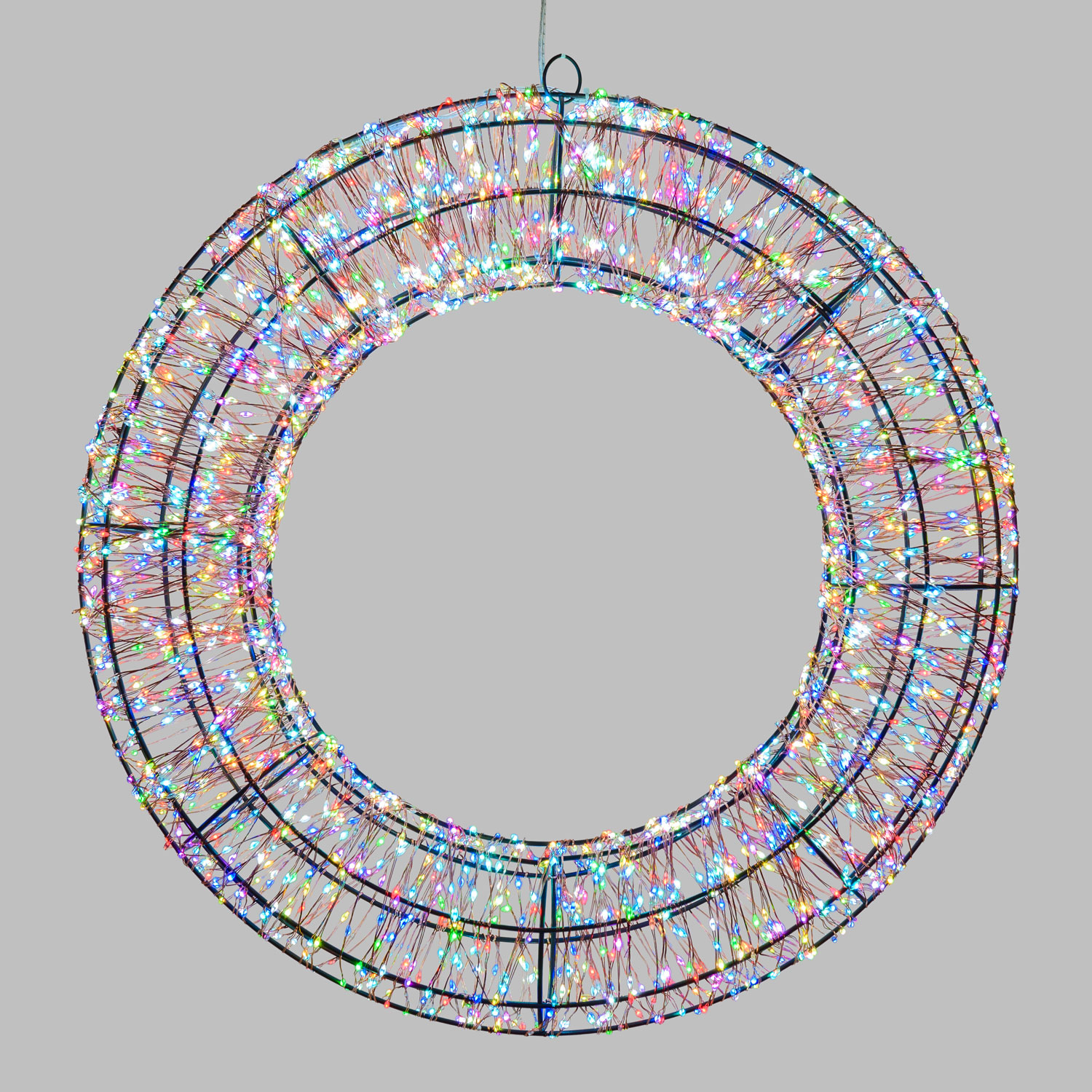 Corona 3D, Ø 55 cm, 3000 Micro led RGB cambiacolore, uso interno Corona 3D, Ø 55 cm, 3000 Micro led RGB cambiacolore, uso interno