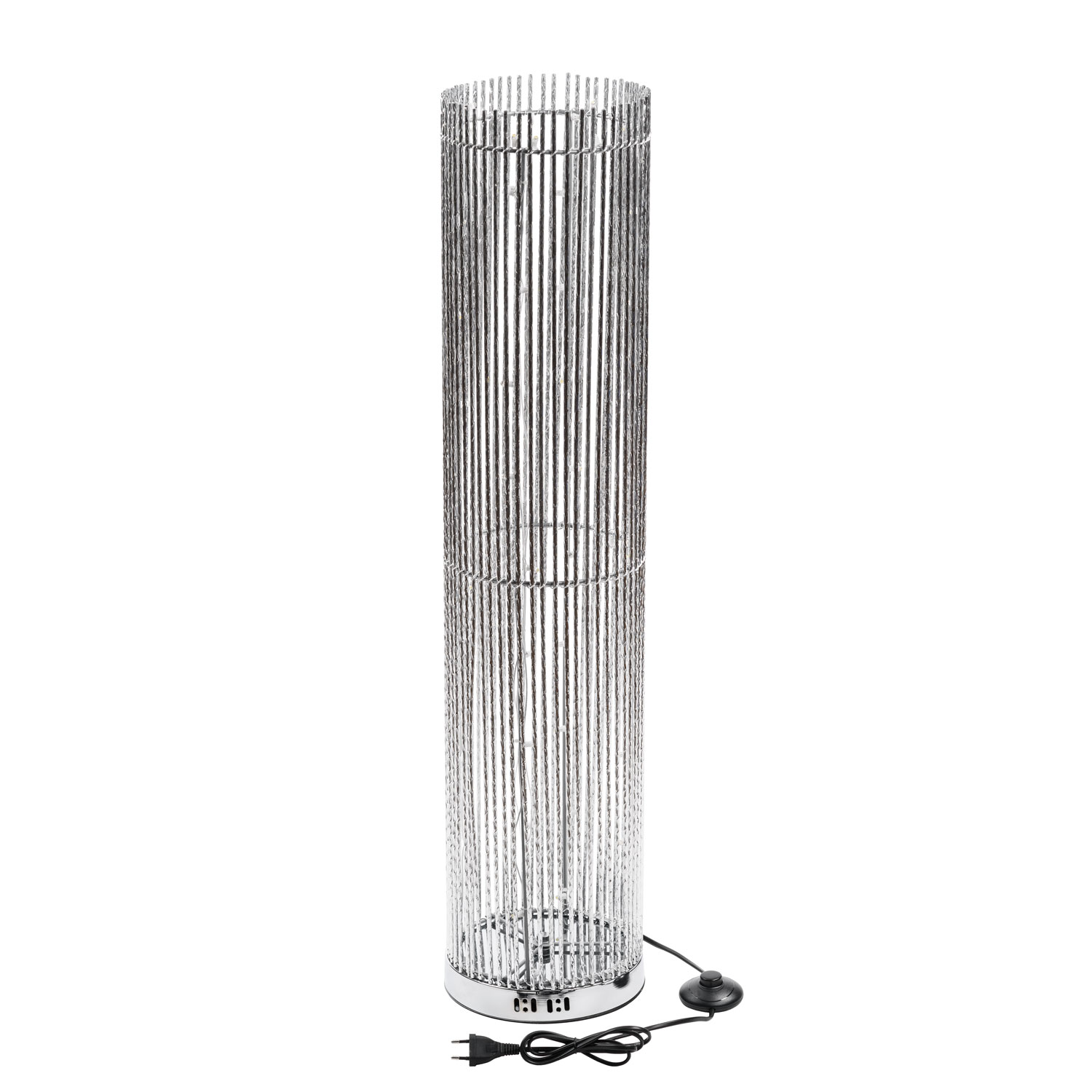 Colonne vase argenté h 100 cm, 60 led blanc chaud 3 Colonne vase argenté h 100 cm, 60 led blanc chaud 3