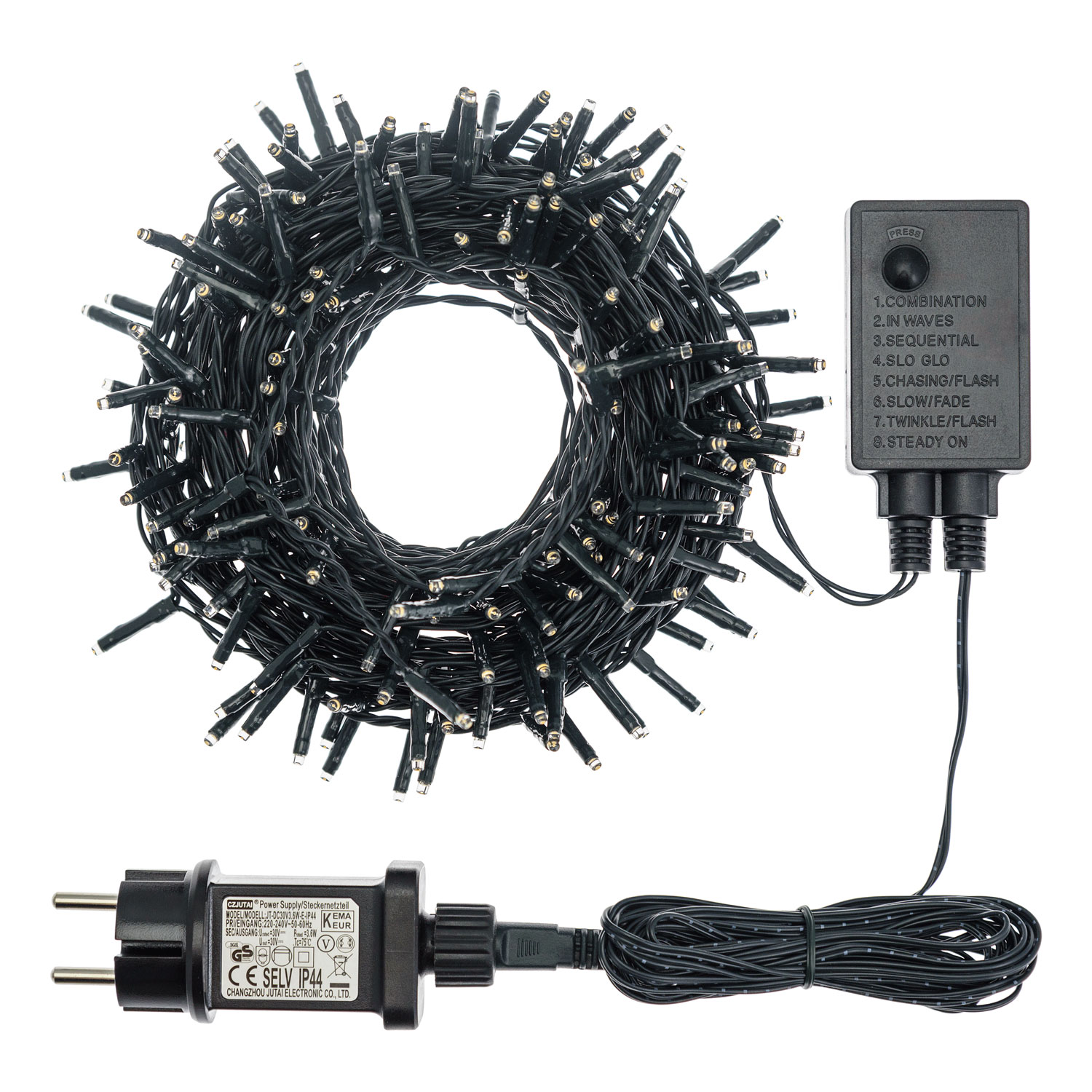 Catena 13,1 m, 180 miniled multicolor, cavo verde 3 Catena 13,1 m, 180 miniled multicolor, cavo verde 3