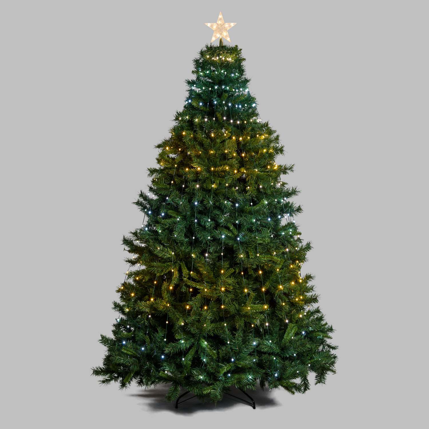Manteau de lumière pour sapin de Noël h. 195 cm, 440 gouttes de lumière Blanc Chaud et Blanc Froid 8 Manteau de lumière pour sapin de Noël h. 195 cm, 440 gouttes de lumière Blanc Chaud et Blanc Froid 8