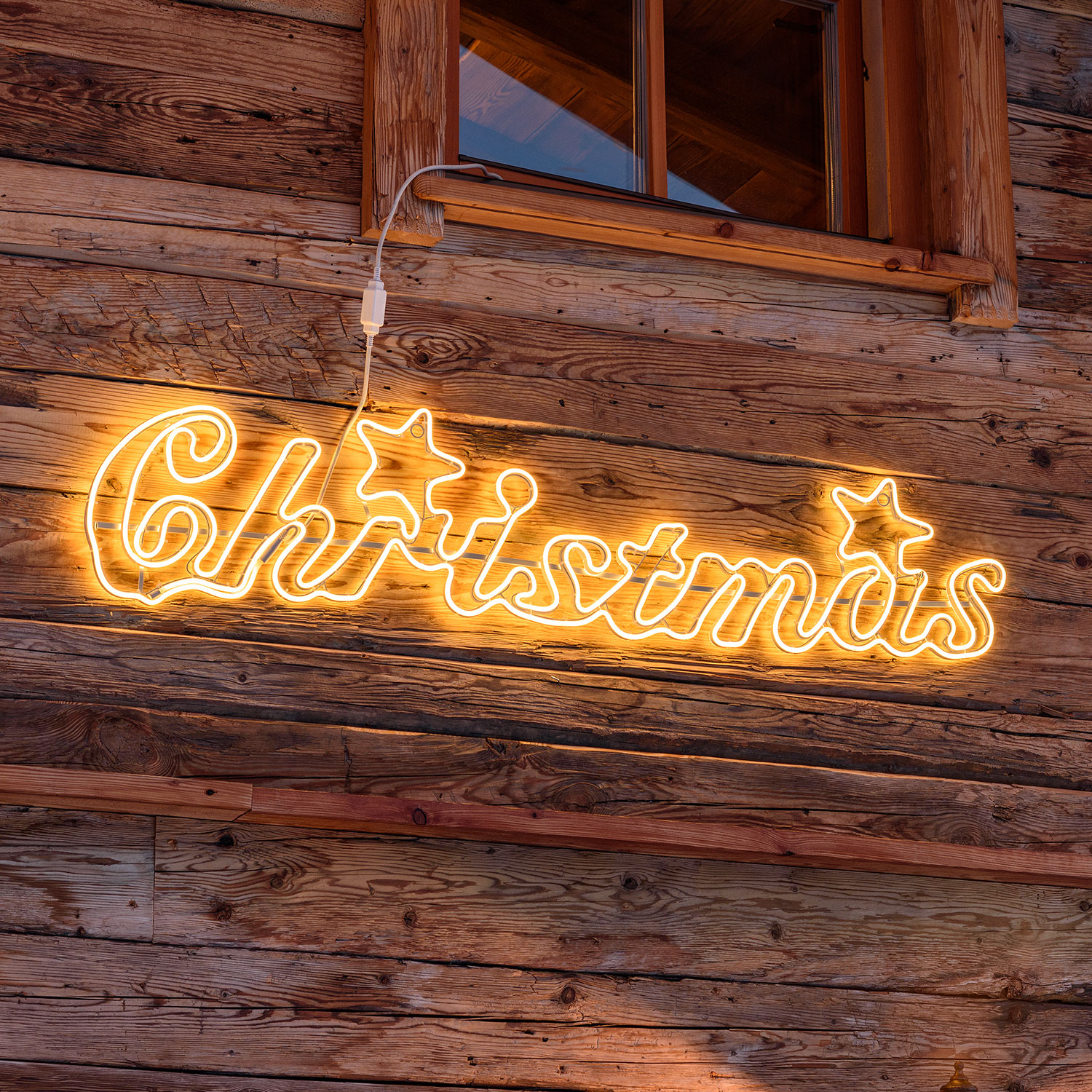 Scritta Merry Christmas in tubo effetto neon, 2040 led bianco caldo 4 Scritta Merry Christmas in tubo effetto neon, 2040 led bianco caldo 4