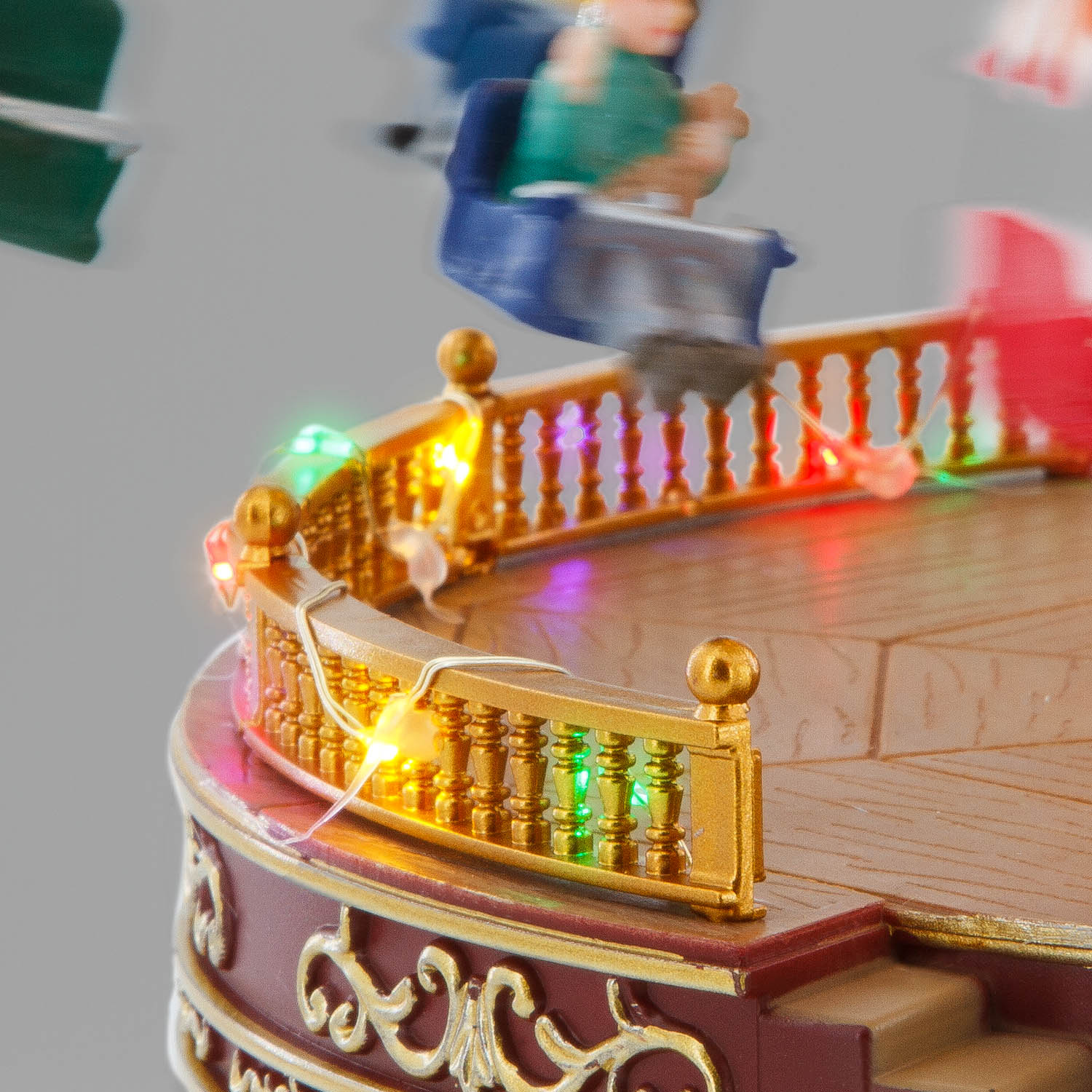 Villaggio di Natale, Giostra Luna Park, h 27 cm, musiche natalizie 5