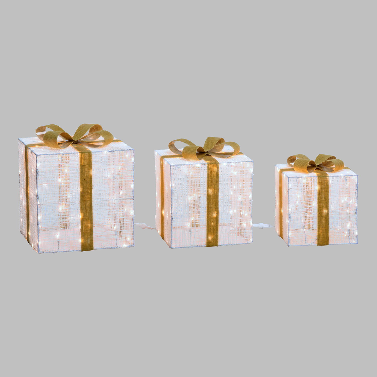 Set 3 Paquets Cadeaux 3D Light Cream & Brown, 240 Dual LED blanc extra chaud et blanc froid 6