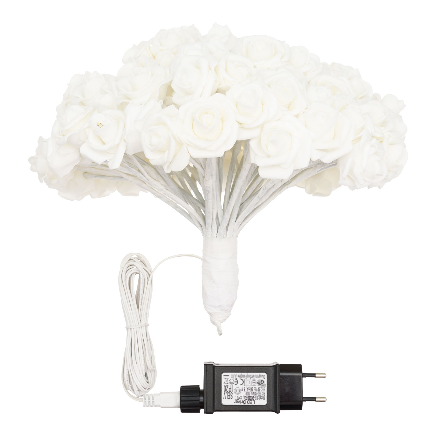 Rosenbouquet mit warmweißen LEDs (30 cm) 2 Rosenbouquet mit warmweißen LEDs (30 cm) 2