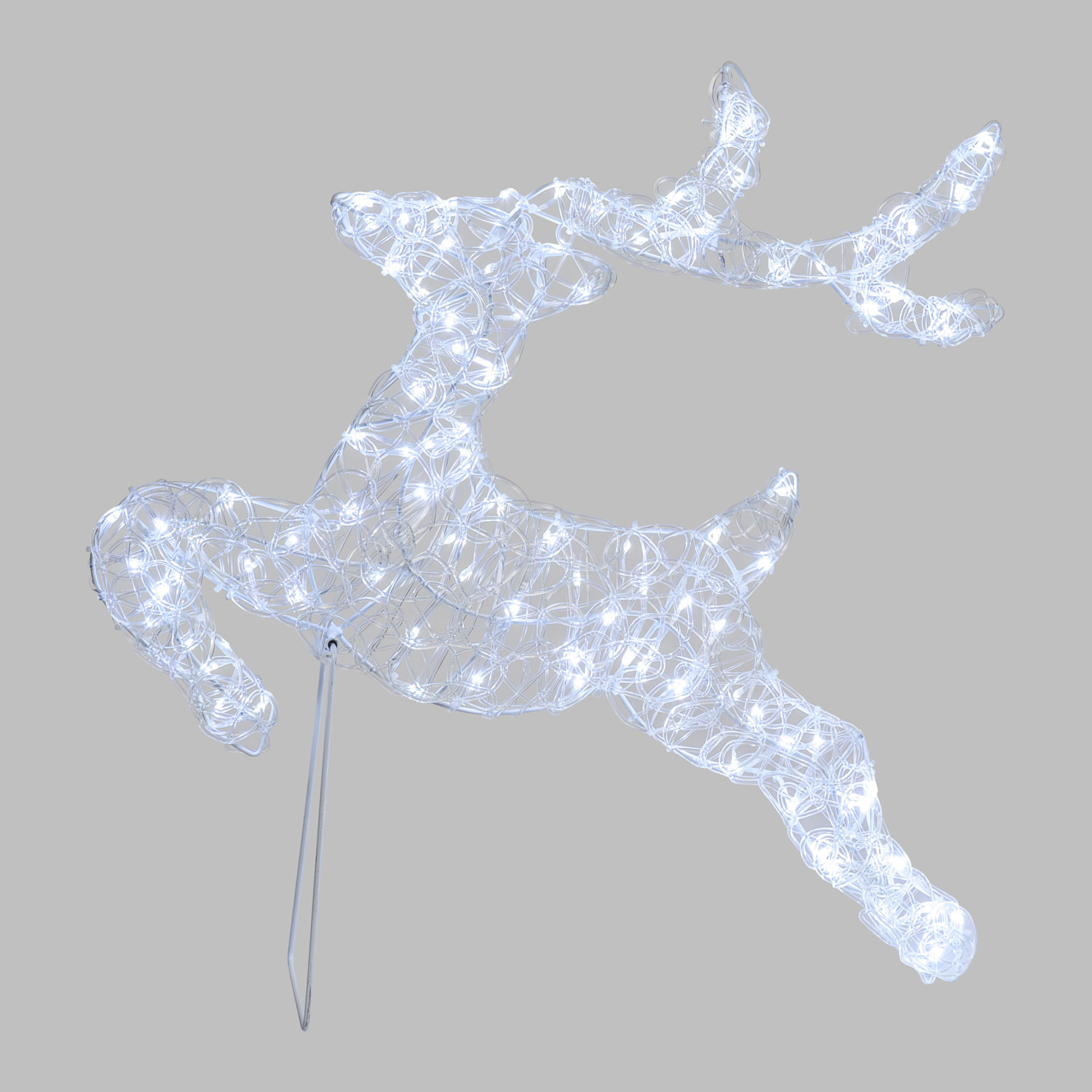 Renne au galop 2D, h. 65 cm, gouttes led blanc froid 3 Renne au galop 2D, h. 65 cm, gouttes led blanc froid 3