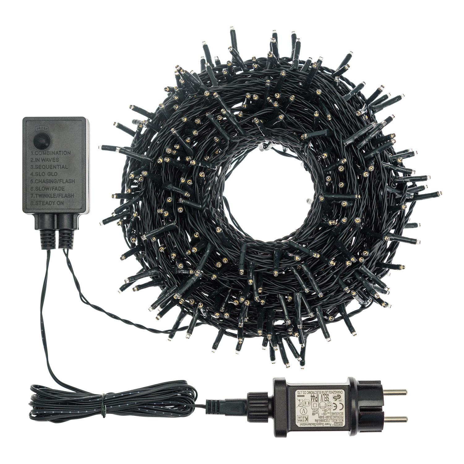 Catena 25,7 m, 360 miniled bianco caldo, cavo verde 3 Catena 25,7 m, 360 miniled bianco caldo, cavo verde 3