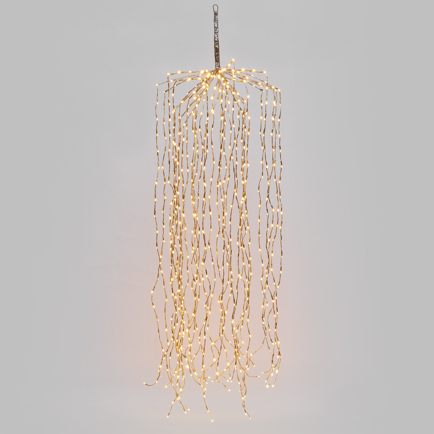 Ramo Cadente Champagne, h 2 m, 736 led bianco caldo