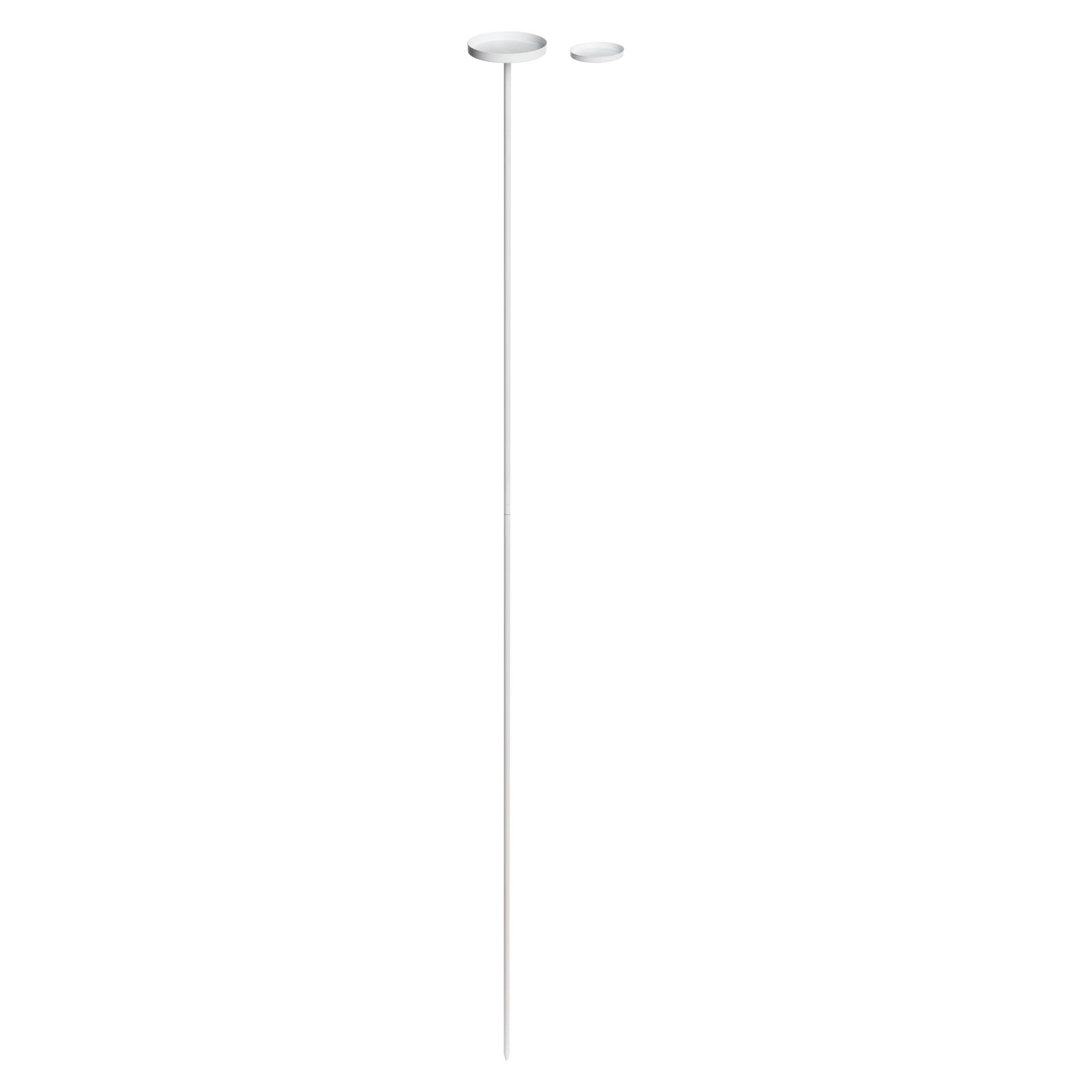 Garden Candle Holder, White Metal Garden Candle Holder, White Metal