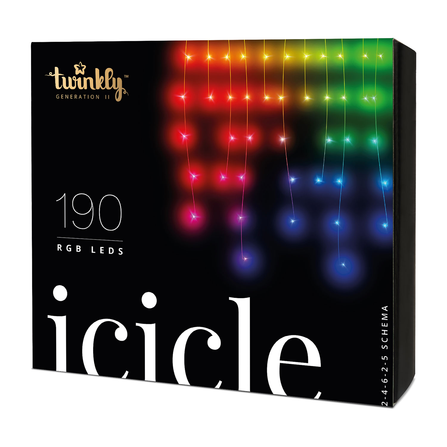 Twinkly Eisregen-Lichterkette 5 x h 0,6 m, 190 RGB LEDs 4 Twinkly Eisregen-Lichterkette 5 x h 0,6 m, 190 RGB LEDs 4