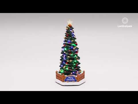 Christmas Village, MicroLED Christmas Tree, h 30 cm, Christmas music 2