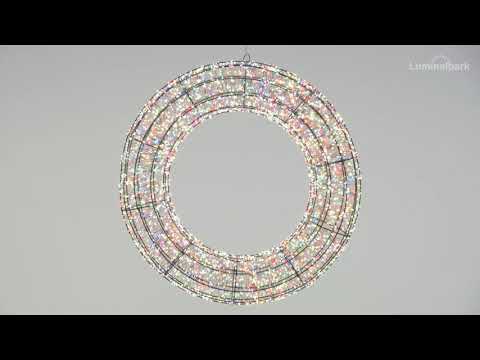 3D brauner Kranz Ø 75 cm, 6000 RGB farbwechselnde Micro-LEDs, Innenbereich 2 3D brauner Kranz Ø 75 cm, 6000 RGB farbwechselnde Micro-LEDs, Innenbereich 2