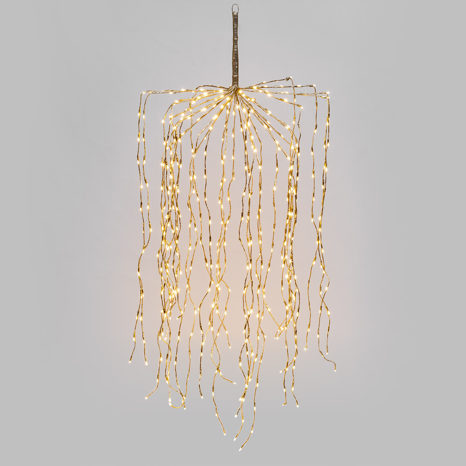 Ramo Cadente Champagne, h 1,2 m, 480 led bianco caldo