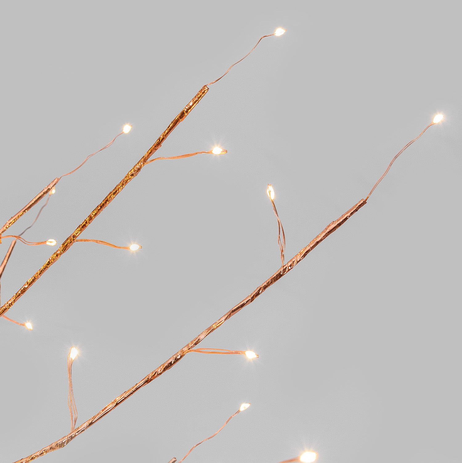 Albero Ramo Tiglio oro rosa h 1,7 m, 784 microled bianco caldo, uso interno 6