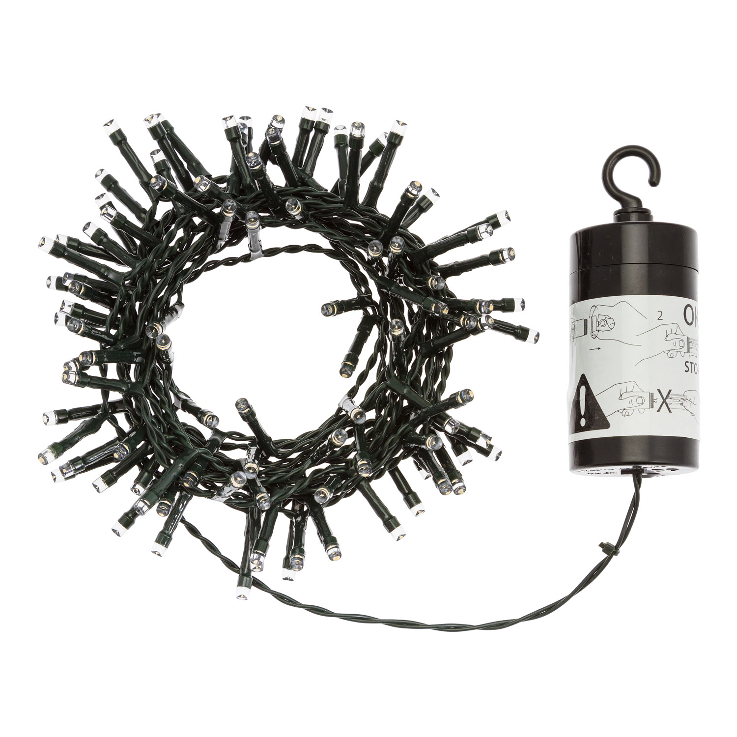 Catena a batteria 3,8 m, 96 led bianchi 5 Catena a batteria 3,8 m, 96 led bianchi 5